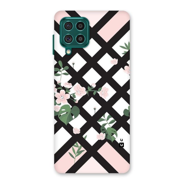 Check Floral Stripes Back Case for Galaxy F62