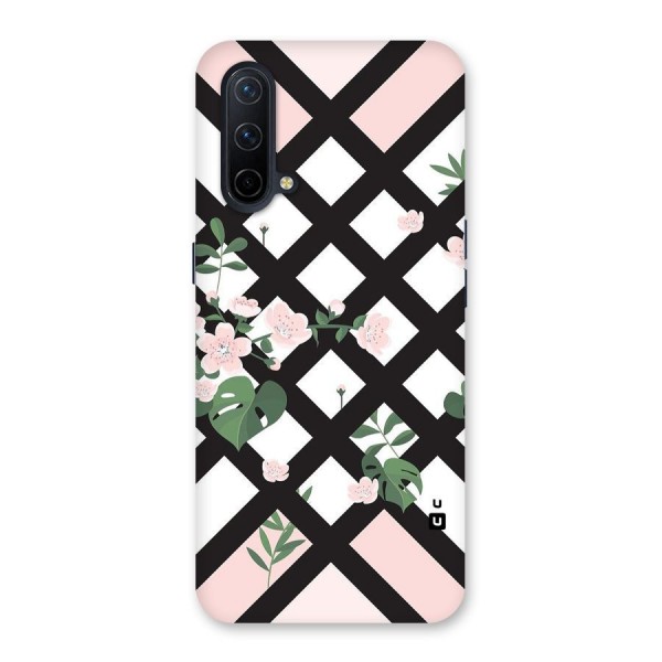 Check Floral Stripes Back Case for OnePlus Nord CE 5G