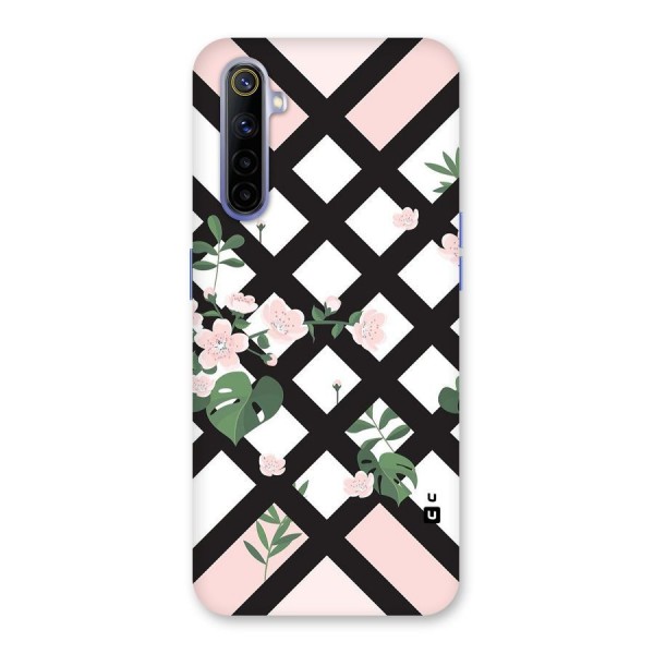 Check Floral Stripes Back Case for Realme 6