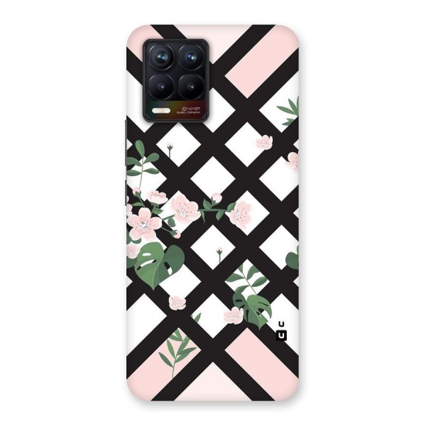 Check Floral Stripes Back Case for Realme 8