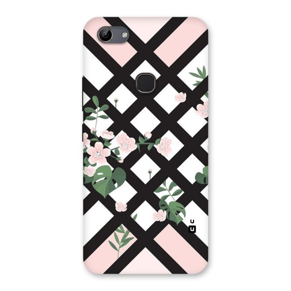 Check Floral Stripes Back Case for Vivo Y81