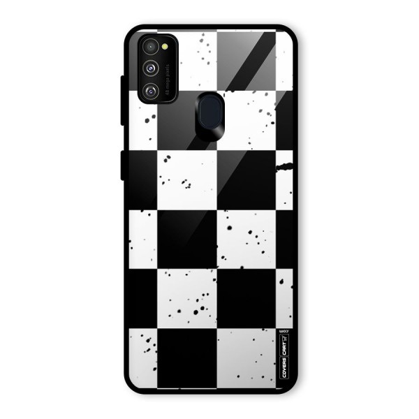 Check Mate Glass Back Case for Galaxy M21