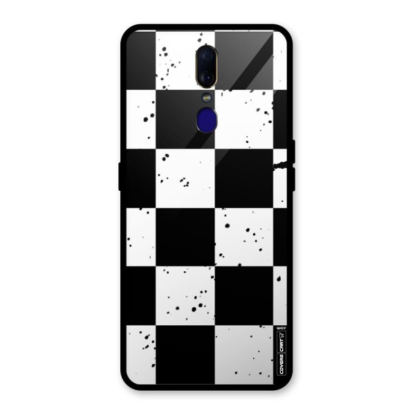 Check Mate Glass Back Case for Oppo F11