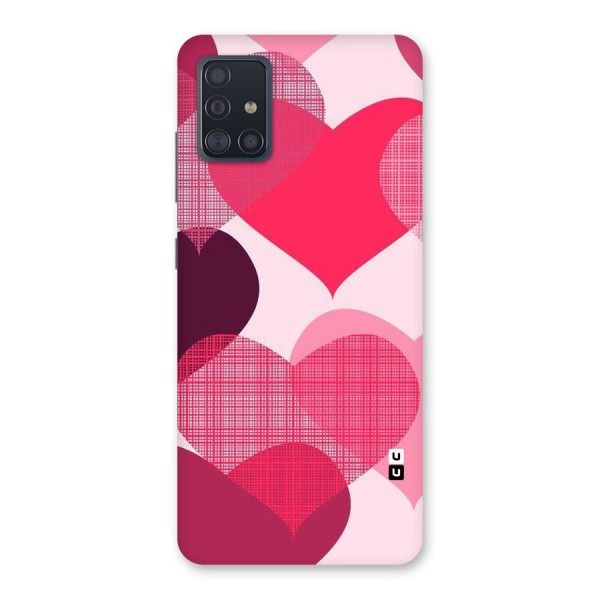 Check Pink Hearts Back Case for Galaxy A51