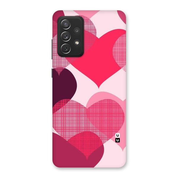 Check Pink Hearts Back Case for Galaxy A72