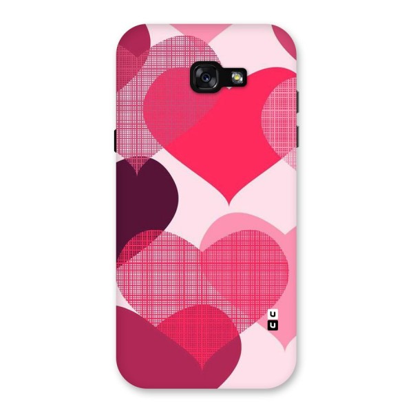 Check Pink Hearts Back Case for Galaxy A7 (2017)