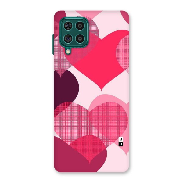 Check Pink Hearts Back Case for Galaxy F62