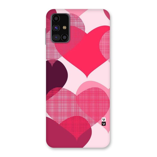 Check Pink Hearts Back Case for Galaxy M31s