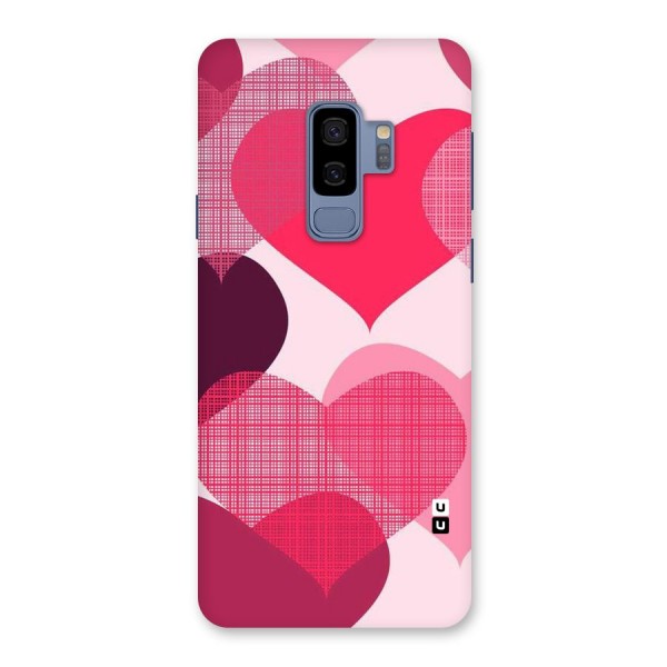 Check Pink Hearts Back Case for Galaxy S9 Plus