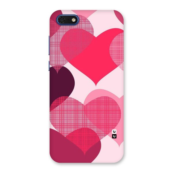 Check Pink Hearts Back Case for Honor 7s