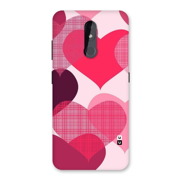 Check Pink Hearts Back Case for Nokia 3.2