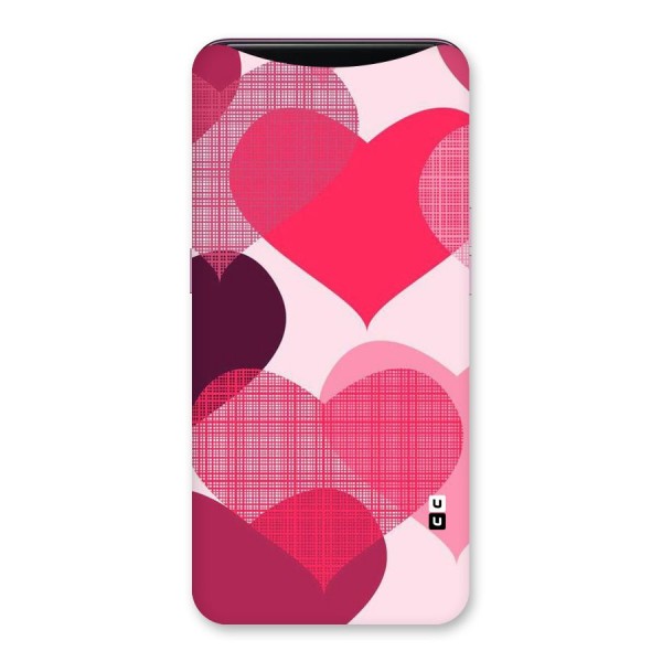 Check Pink Hearts Back Case for Oppo Find X