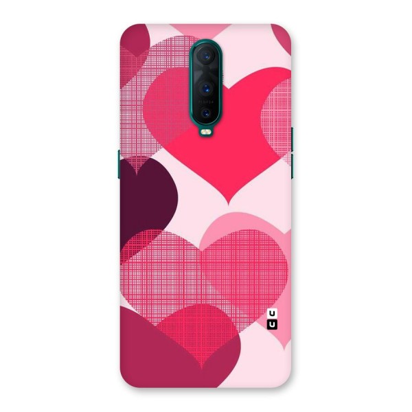 Check Pink Hearts Back Case for Oppo R17 Pro