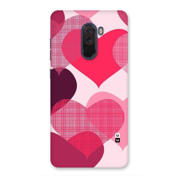 Check Pink Hearts Back Case for Poco F1