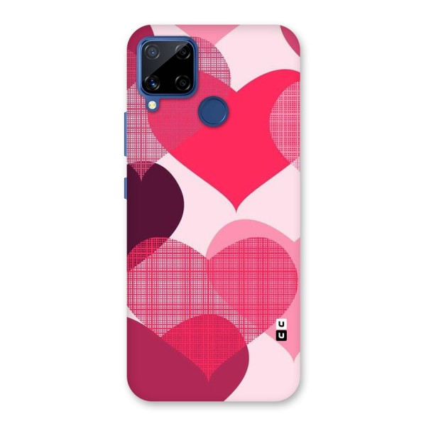 Check Pink Hearts Back Case for Realme C12