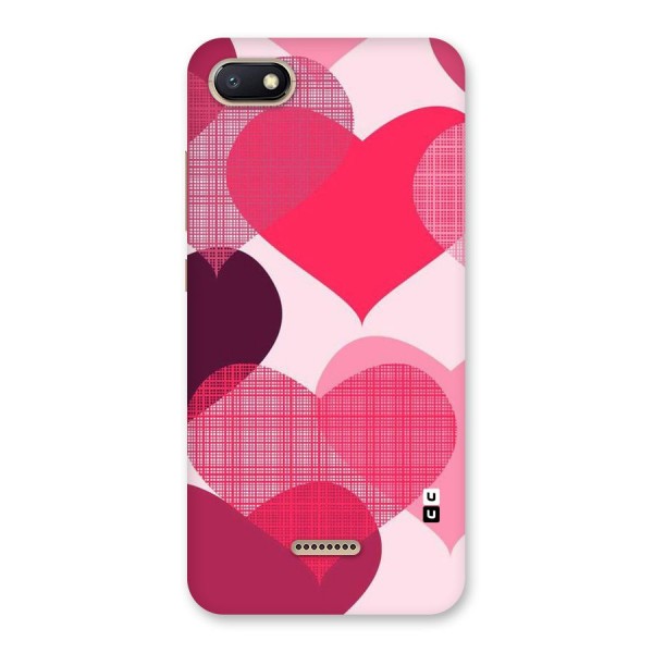 Check Pink Hearts Back Case for Redmi 6A