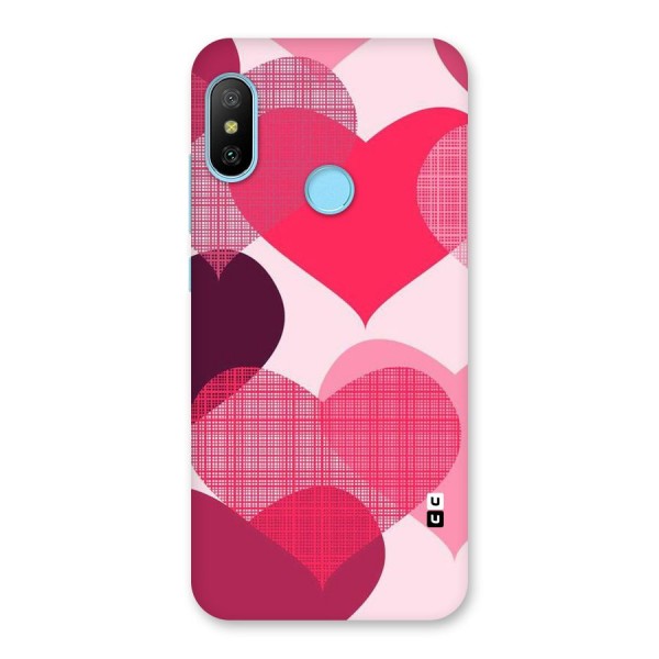 Check Pink Hearts Back Case for Redmi 6 Pro