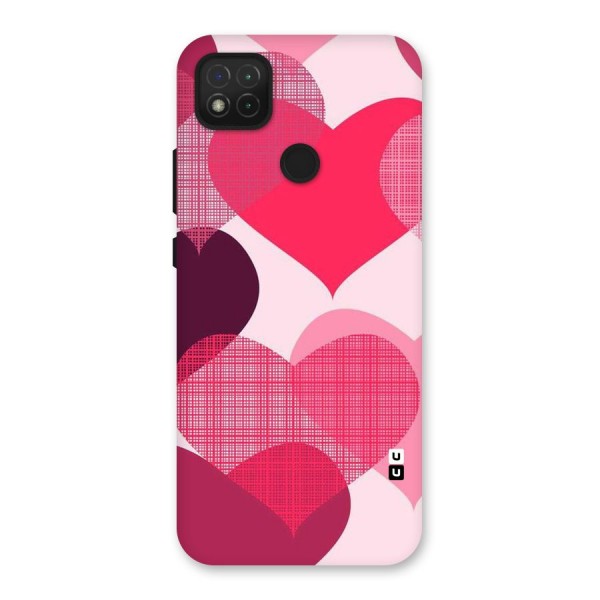 Check Pink Hearts Back Case for Redmi 9C