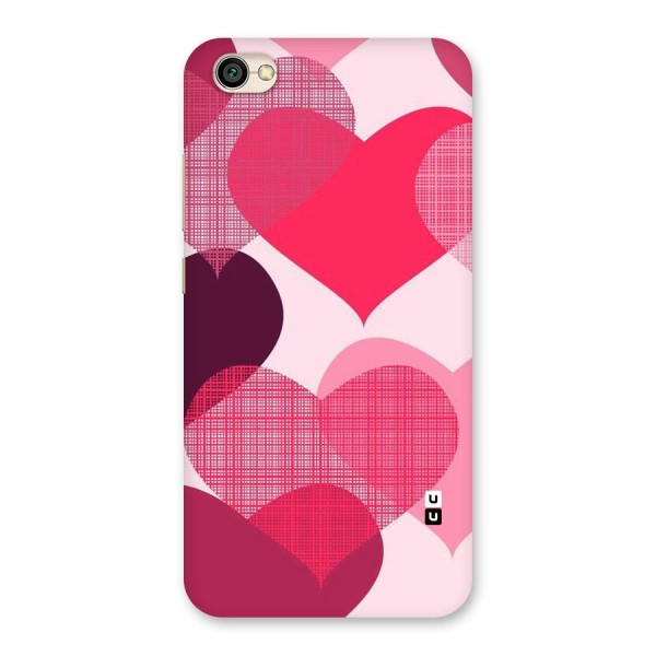 Check Pink Hearts Back Case for Redmi Y1 Lite