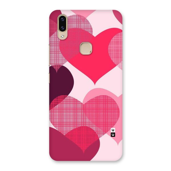 Check Pink Hearts Back Case for Vivo V9