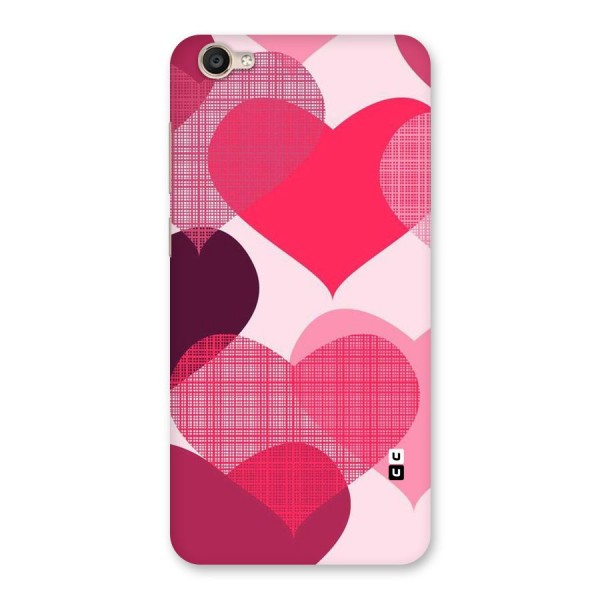 Check Pink Hearts Back Case for Vivo Y55s