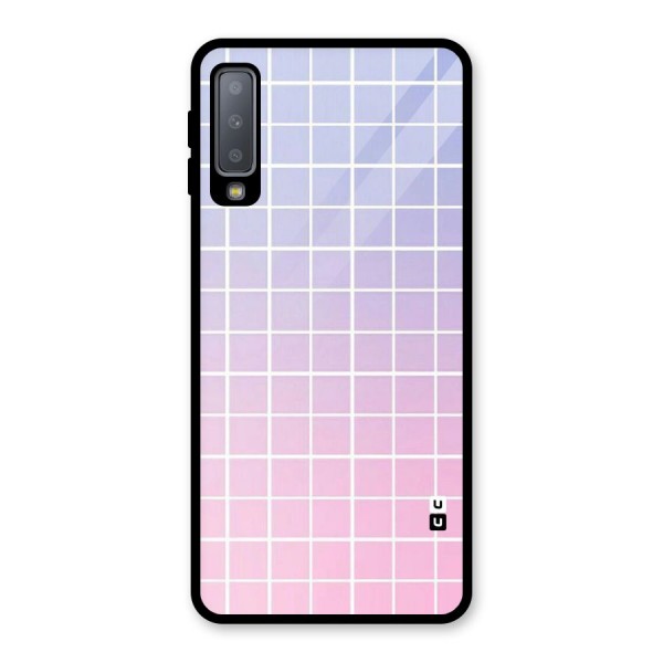 Check Shades Glass Back Case for Galaxy A7 (2018)