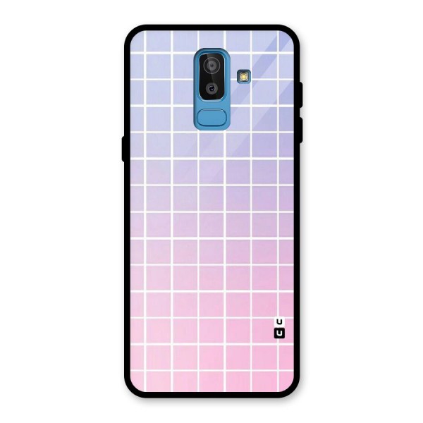 Check Shades Glass Back Case for Galaxy J8