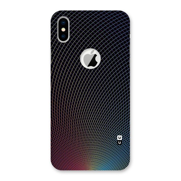 Check Swirls Back Case for iPhone XS Logo Cut