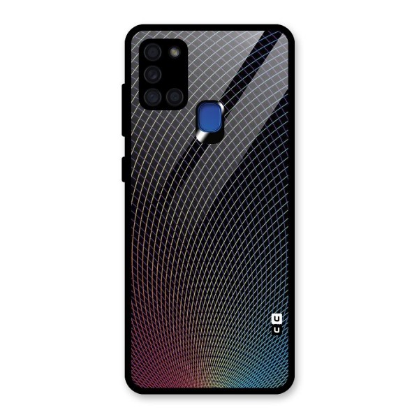 Check Swirls Glass Back Case for Galaxy A21s