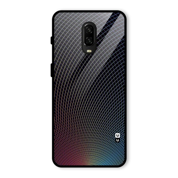 Check Swirls Glass Back Case for OnePlus 6T