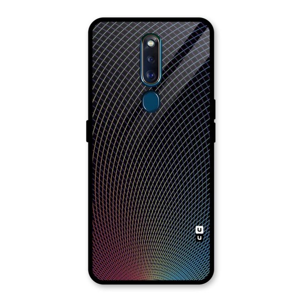 Check Swirls Glass Back Case for Oppo F11 Pro