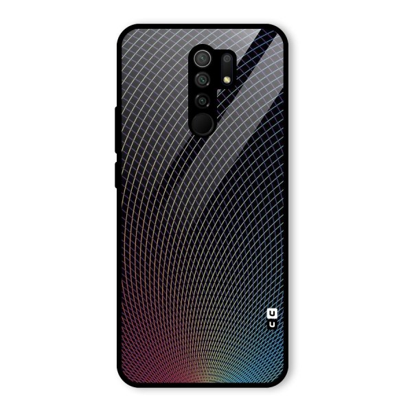 Check Swirls Glass Back Case for Redmi 9 Prime