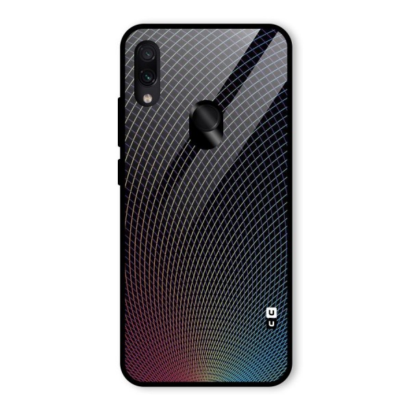 Check Swirls Glass Back Case for Redmi Note 7S