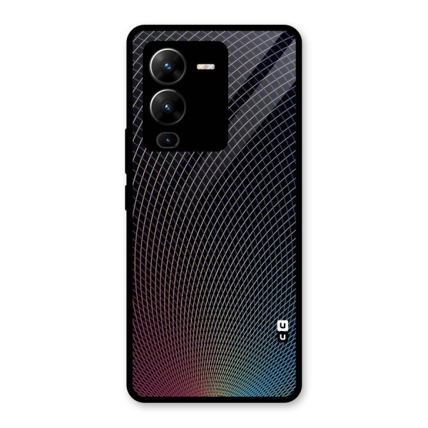 Check Swirls Glass Back Case for Vivo V25 Pro