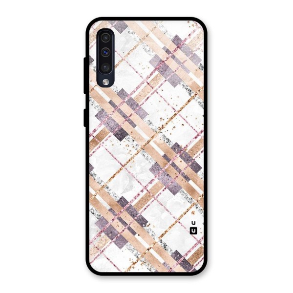 Check Trouble Glass Back Case for Galaxy A50s