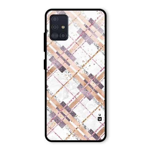 Check Trouble Glass Back Case for Galaxy A51