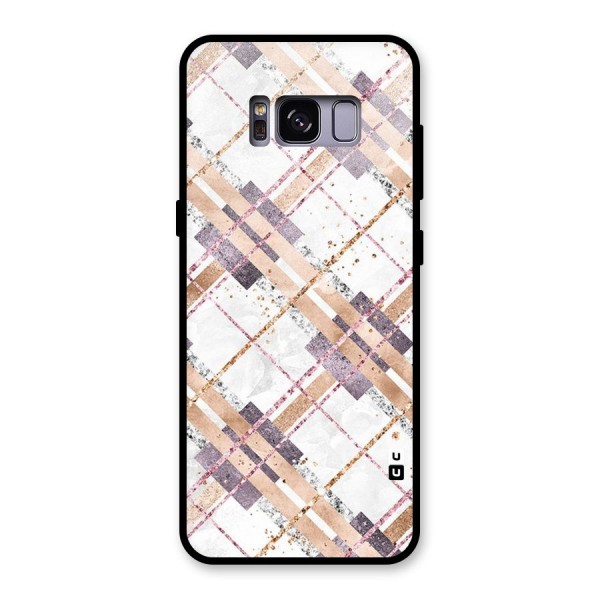 Check Trouble Glass Back Case for Galaxy S8