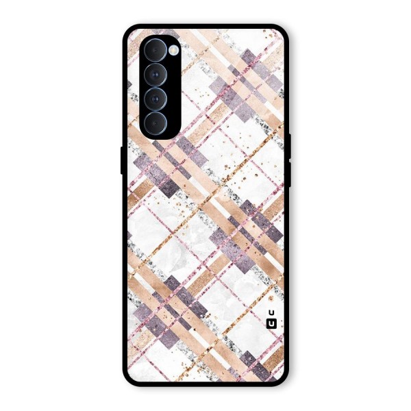 Check Trouble Glass Back Case for Oppo Reno4 Pro