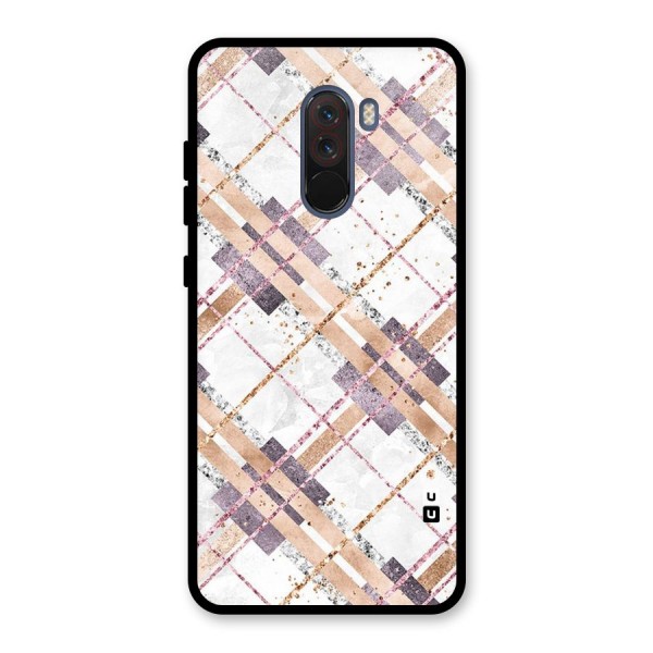 Check Trouble Glass Back Case for Poco F1