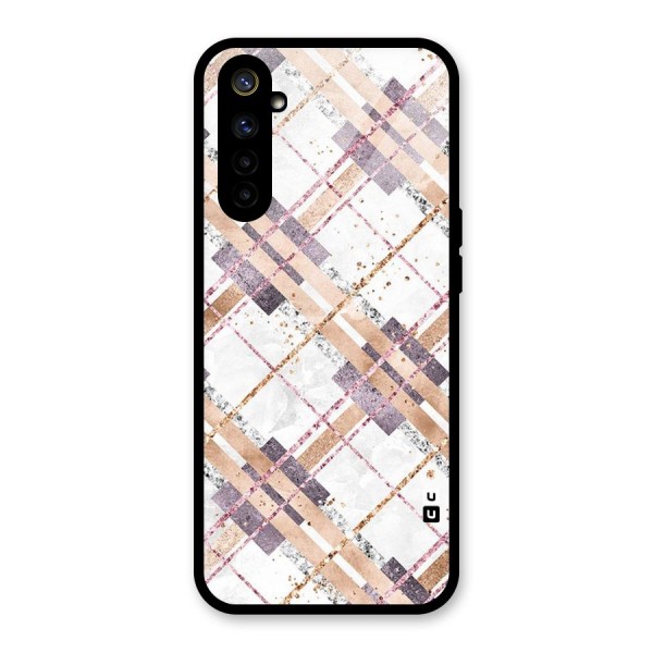 Check Trouble Glass Back Case for Realme 6