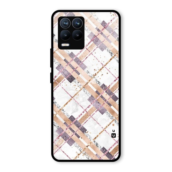 Check Trouble Glass Back Case for Realme 8