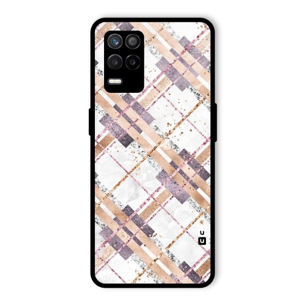 Check Trouble Glass Back Case for Realme 9 5G