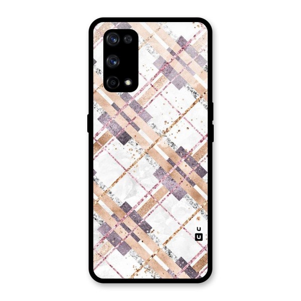 Check Trouble Glass Back Case for Realme X7 Pro