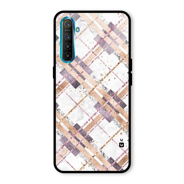 Check Trouble Glass Back Case for Realme XT