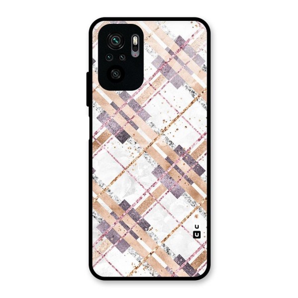 Check Trouble Glass Back Case for Redmi Note 10