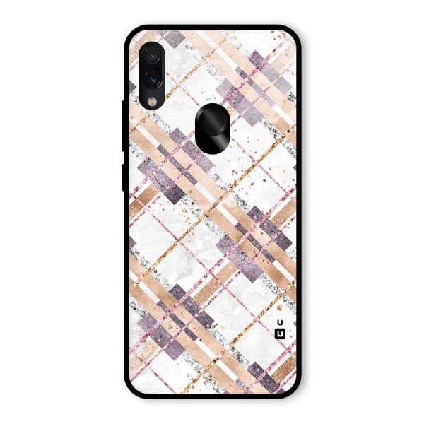 Check Trouble Glass Back Case for Redmi Note 7