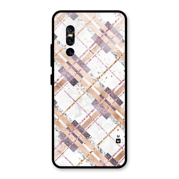 Check Trouble Glass Back Case for Vivo V15 Pro