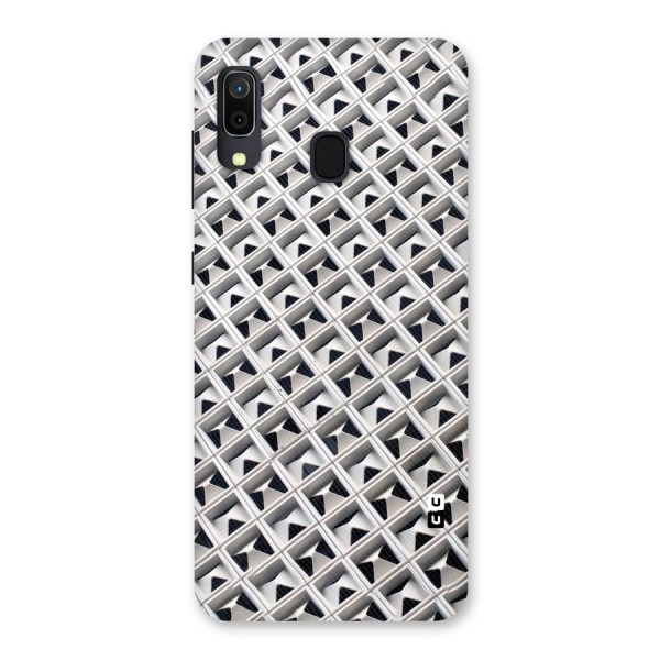 Check White Design Back Case for Galaxy A20