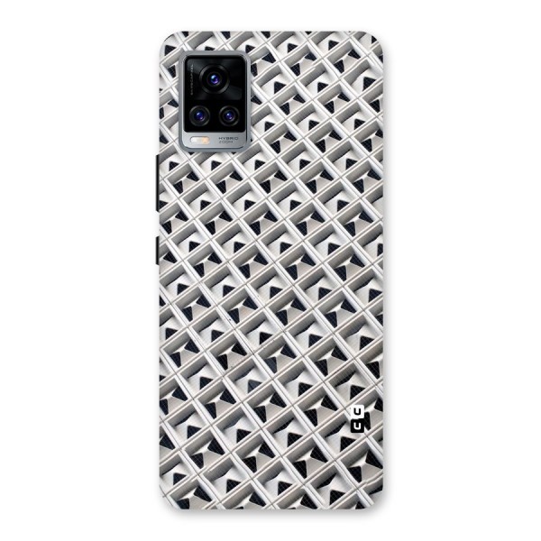 Check White Design Back Case for Vivo V20 Pro