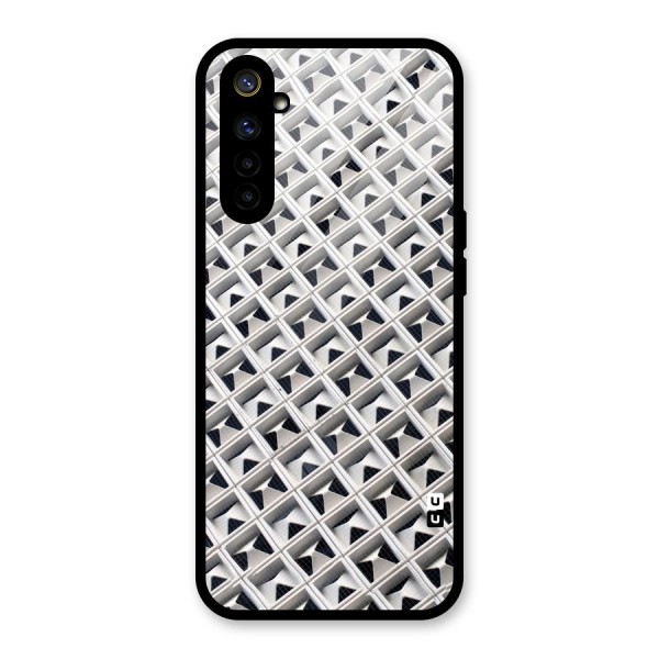 Check White Design Glass Back Case for Realme 6